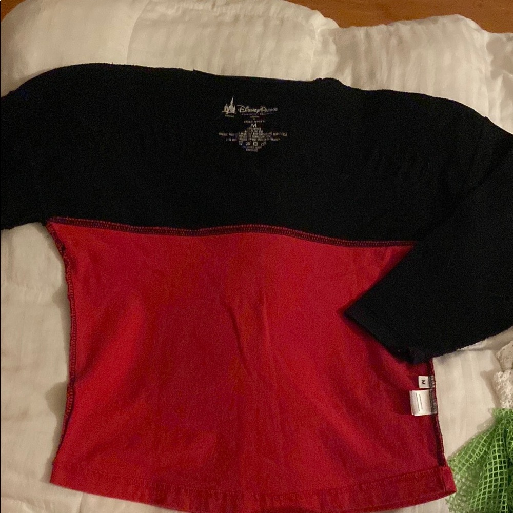 Disney Men's Black and Red Crewneck Sweater
